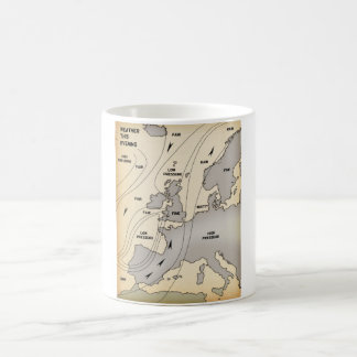 British Isles & Europe vintage weather map. Coffee Mug