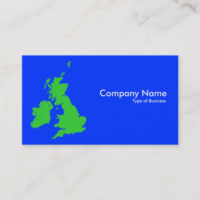 British Isles - Green and Blue Business Card (Front)