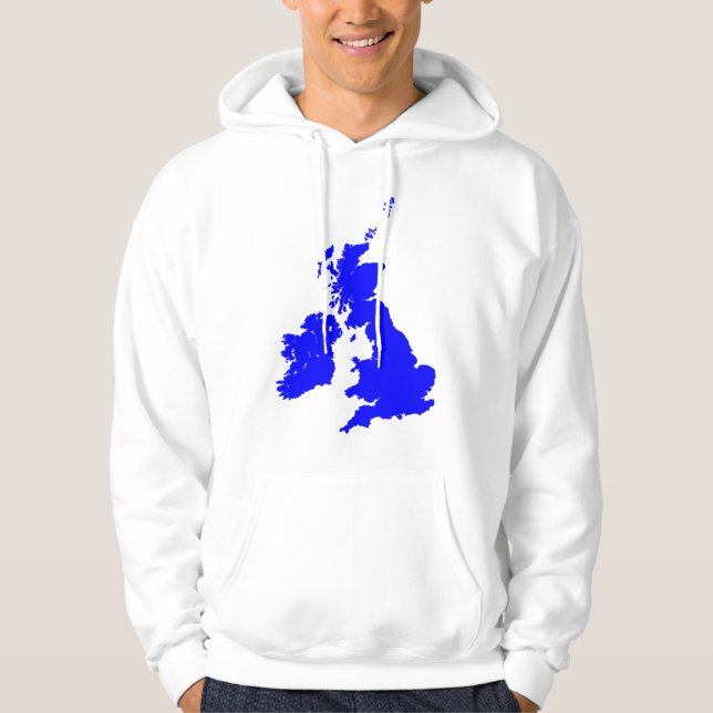 British Isles in Blue Hoodie (Front)