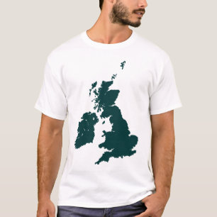 British Isles in Dark Green T-Shirt