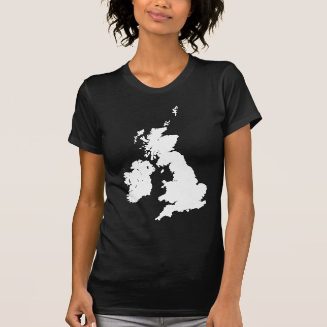 British Isles in White T-Shirt (Front)