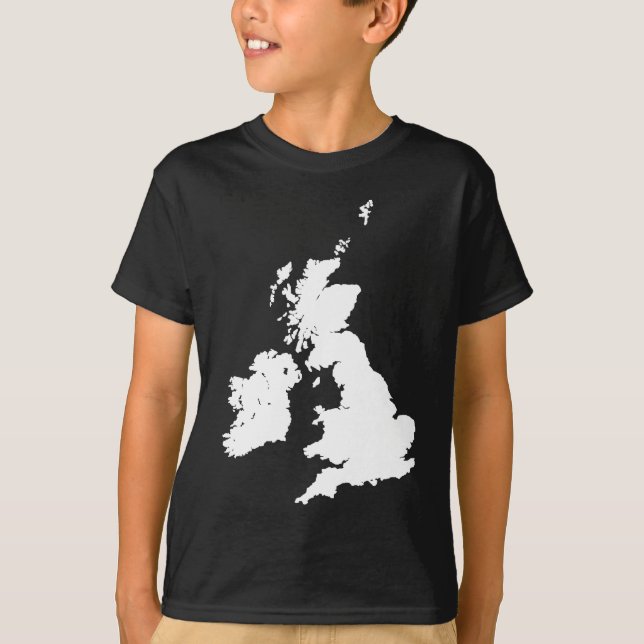 British Isles in White T-Shirt (Front)