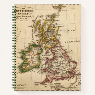 British Isles Map 2 Notebook