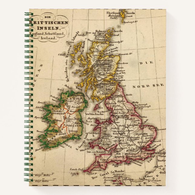 British Isles Map 2 Notebook (Front)