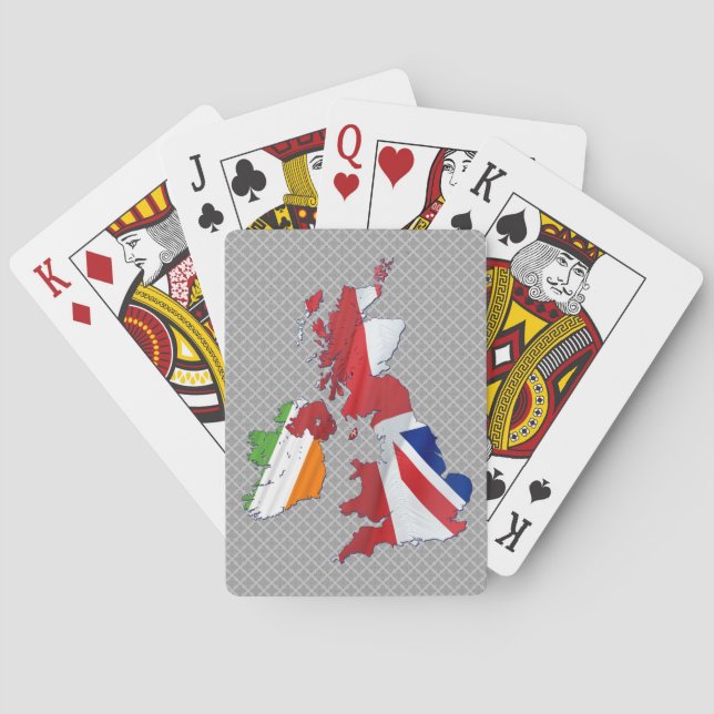 BRITISH ISLES MAP AND FLAGS PLAYING CARDS (Back)