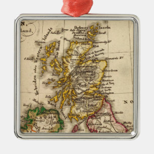 British Isles Map Metal Tree Decoration