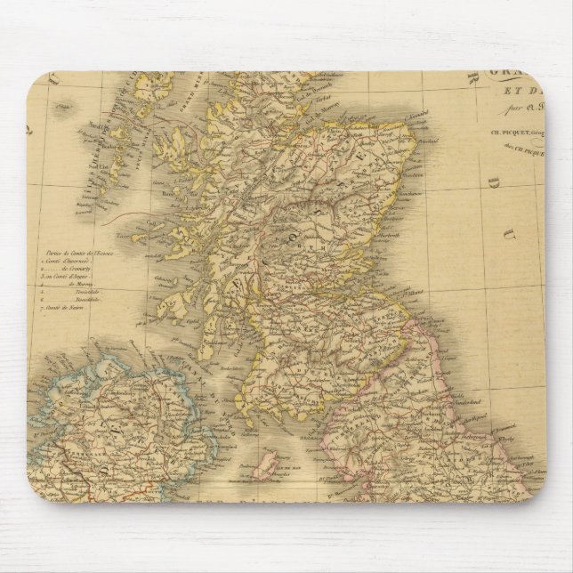 British Isles Map Mouse Mat (Front)