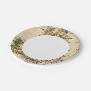 British Isles Map Paper Plate