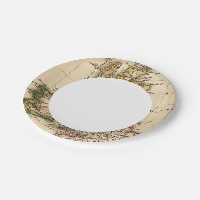 British Isles Map Paper Plate (Angled)