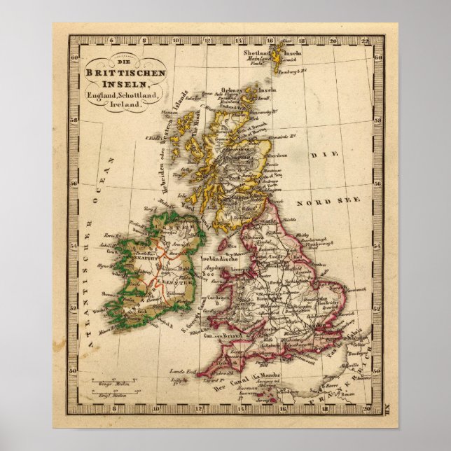 British Isles Map Poster (Front)