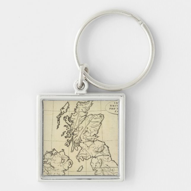 British Isles outline map Key Ring (Front)