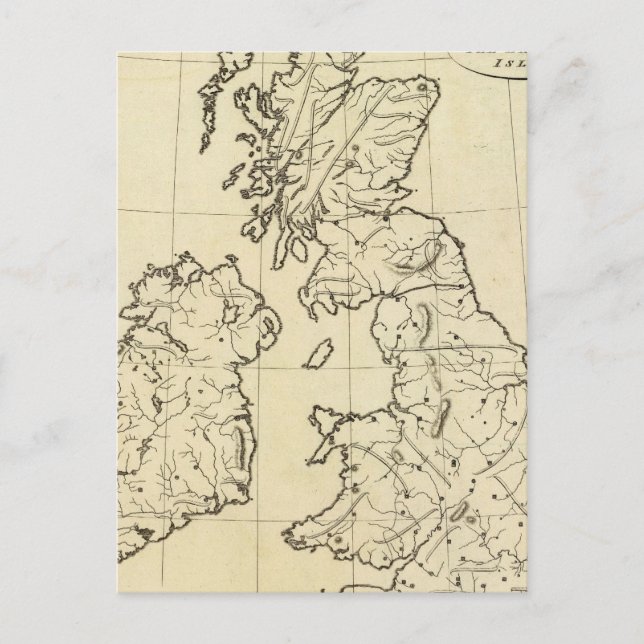 British Isles outline map Postcard (Front)