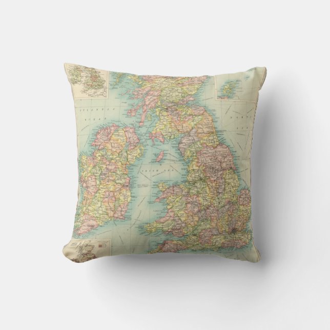 British Isles political map Cushion (Front)
