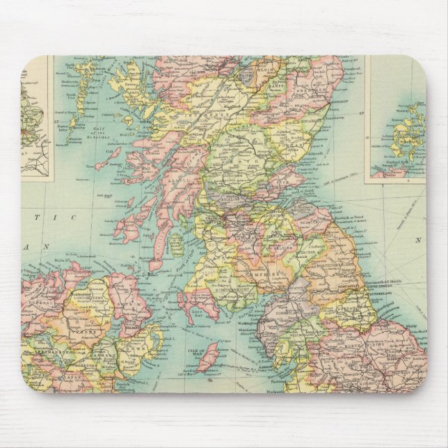 British Isles political map Mouse Mat (Front)