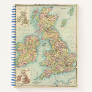 British Isles political map Notebook