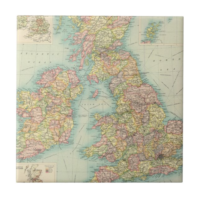 British Isles political map Tile (Front)