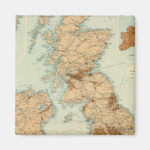 British Isles railways & industrial map Magnet