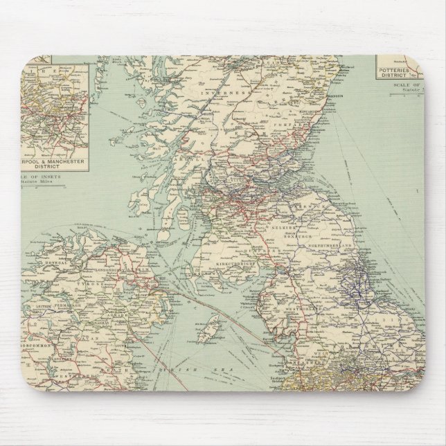 British Isles railways Mouse Mat (Front)