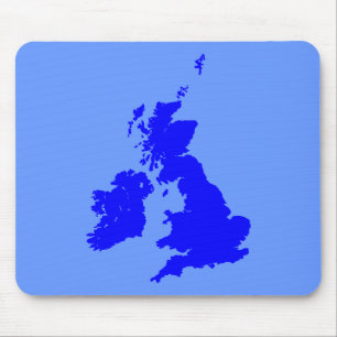 British Isles - Shades of Blue Mouse Mat