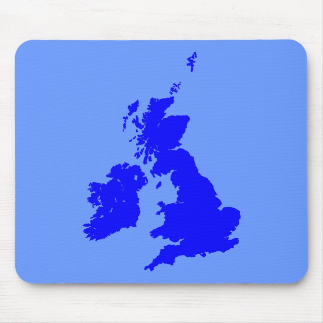 British Isles - Shades of Blue Mouse Mat (Front)