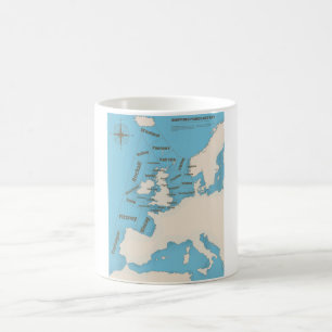 British Isles Shipping Forecast in colour Coffee Mug