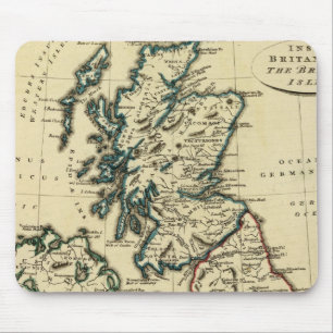 British Isles with boundaries outlined Mouse Mat