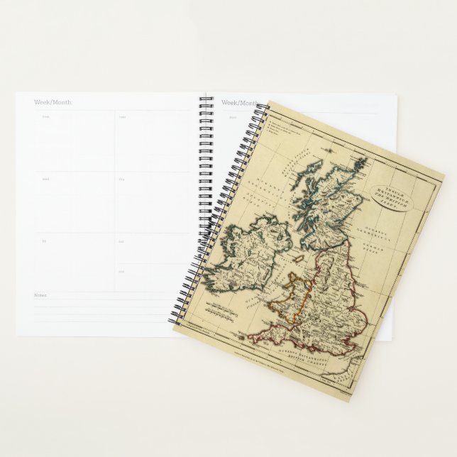 British Isles with boundaries outlined Planner (Display)