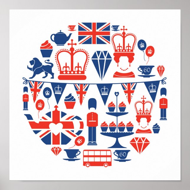 British Jubilee Icons Poster (Front)