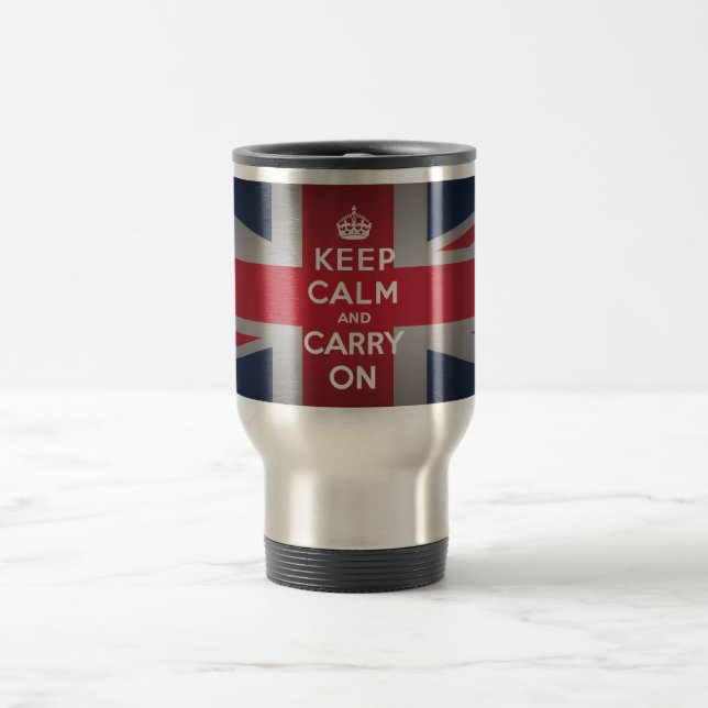 British Keep 15 oz. Stainless steel Travel Mug Cup (Center)