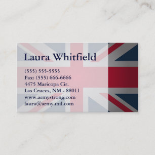 British Keep Calm Carry British Flag Business Card