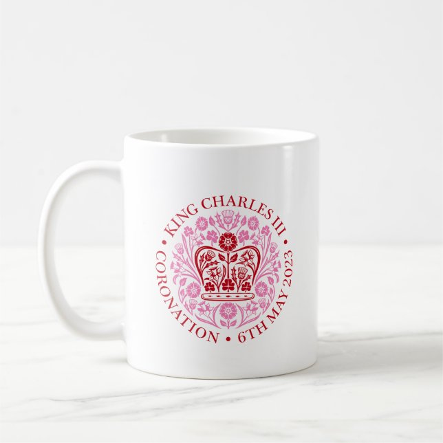 British King III Charles Memorabilia Coronation Coffee Mug (Left)