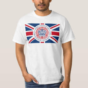 British King III Charles Memorabilia Emblem Mens T-Shirt