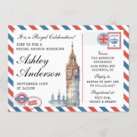 British London Bridal Shower Invitation