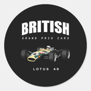 British Lotus 49 Grand Prix Car Classic Round Sticker