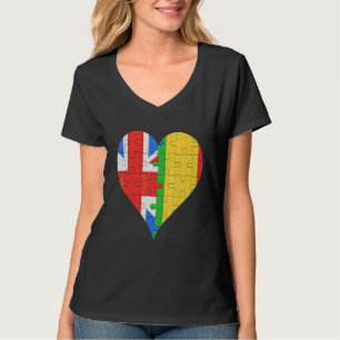 British Malian Flag Heart T-Shirt