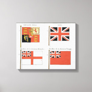 British Maritime Flags, from a French book of Flag Canvas Print