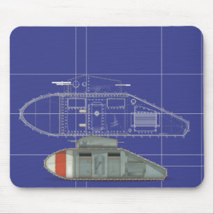 British Mark 1 Tank Mouse Mat