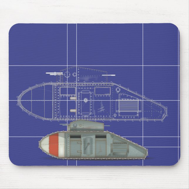 British Mark 1 Tank Mouse Mat (Front)