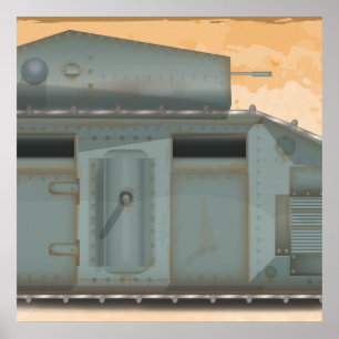 British Mark 1 Tank Poster