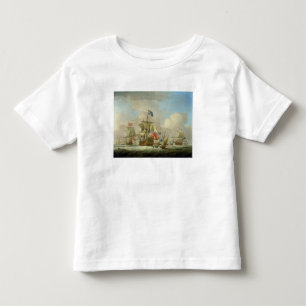 British Men-of-War and a Sloop, c.1720-30 (oil on Toddler T-Shirt