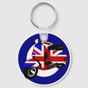 British mod scooter on target key ring
