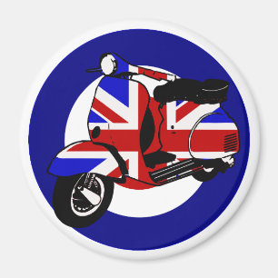 British mod scooter on target magnet