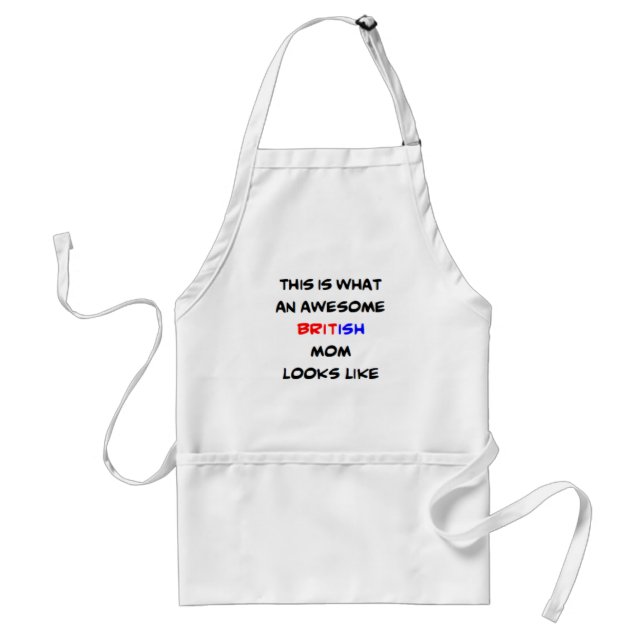 british mom, awesome standard apron (Front)