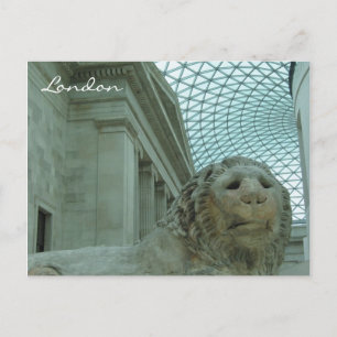 british museum lion postcard