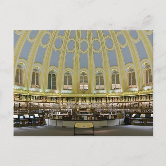 British Museum Reading Room Panorama Postcard (Front)