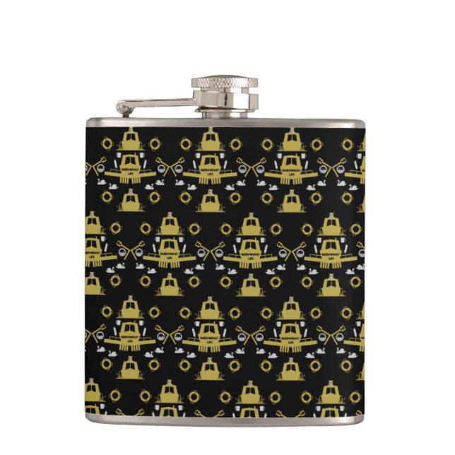 British Narrowboat Gifts Hip Flask (Front)