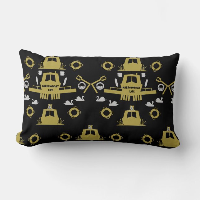 British Narrowboat Gifts Lumbar Cushion (Front)
