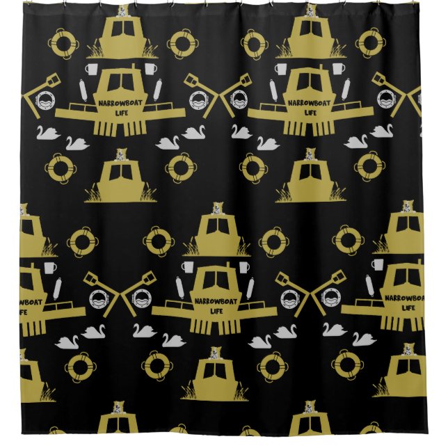 British Narrowboat Gifts Shower Curtain (Front)