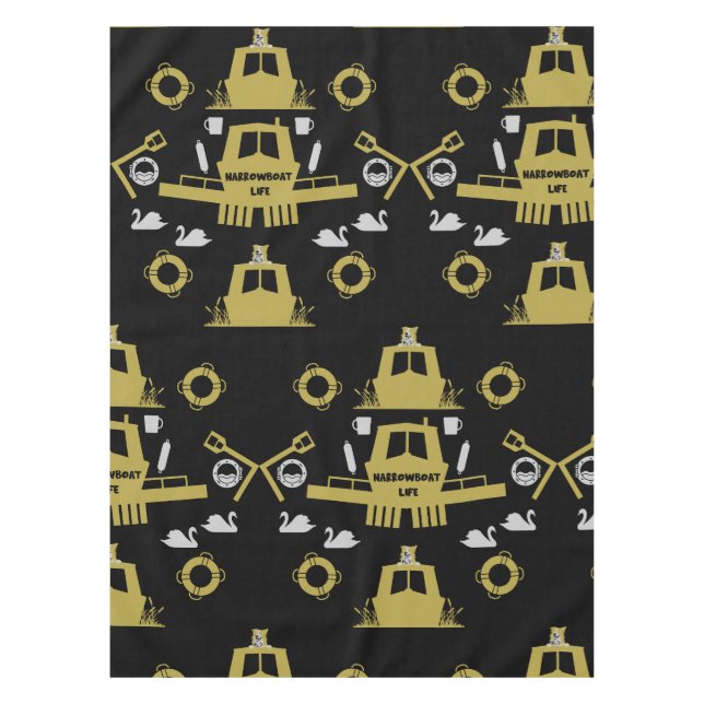 British Narrowboat Gifts Tablecloth (Front)