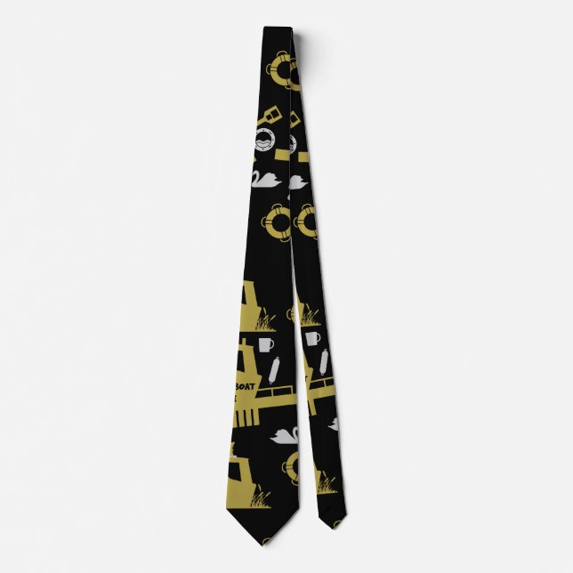British Narrowboat Gifts Tie (Front)